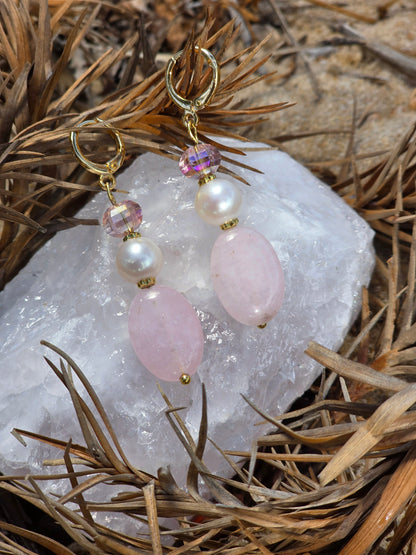 Brincos Rózsa Fény — Luz Rosa