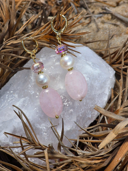 Brincos Rózsa Fény — Luz Rosa